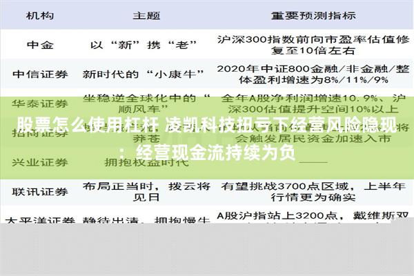 股票怎么使用杠杆 凌凯科技扭亏下经营风险隐现：经营现金流持续为负