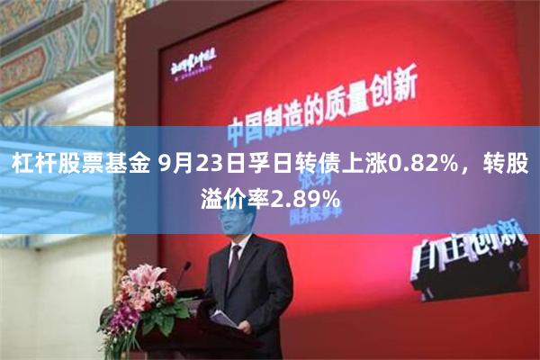 杠杆股票基金 9月23日孚日转债上涨0.82%，转股溢价率2.89%