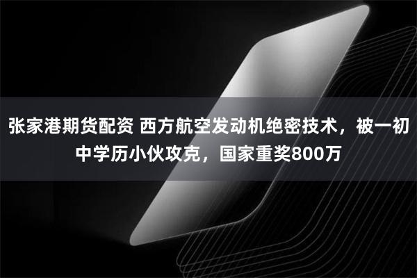 张家港期货配资 西方航空发动机绝密技术，被一初中学历小伙攻克，国家重奖800万