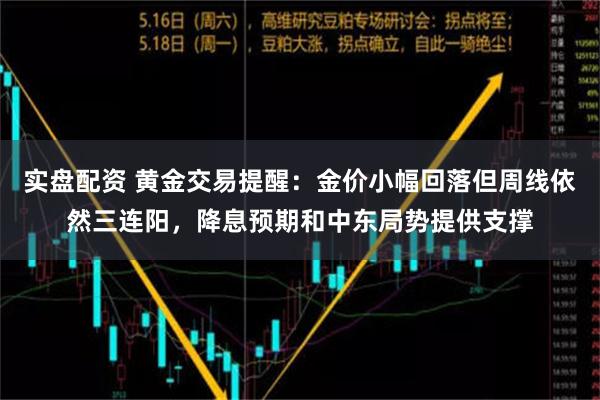 实盘配资 黄金交易提醒：金价小幅回落但周线依然三连阳，降息预期和中东局势提供支撑