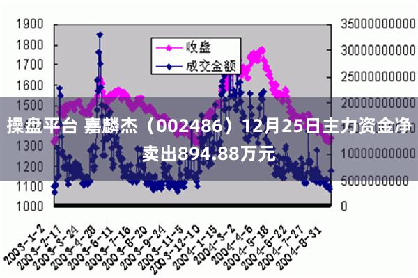 操盘平台 嘉麟杰（002486）12月25日主力资金净卖出894.88万元