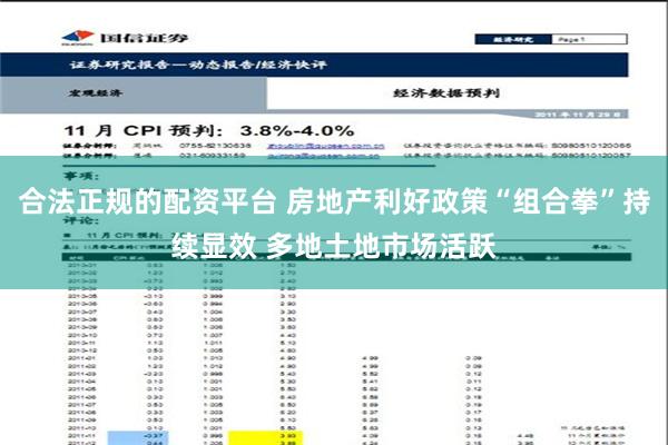 合法正规的配资平台 房地产利好政策“组合拳”持续显效 多地土地市场活跃